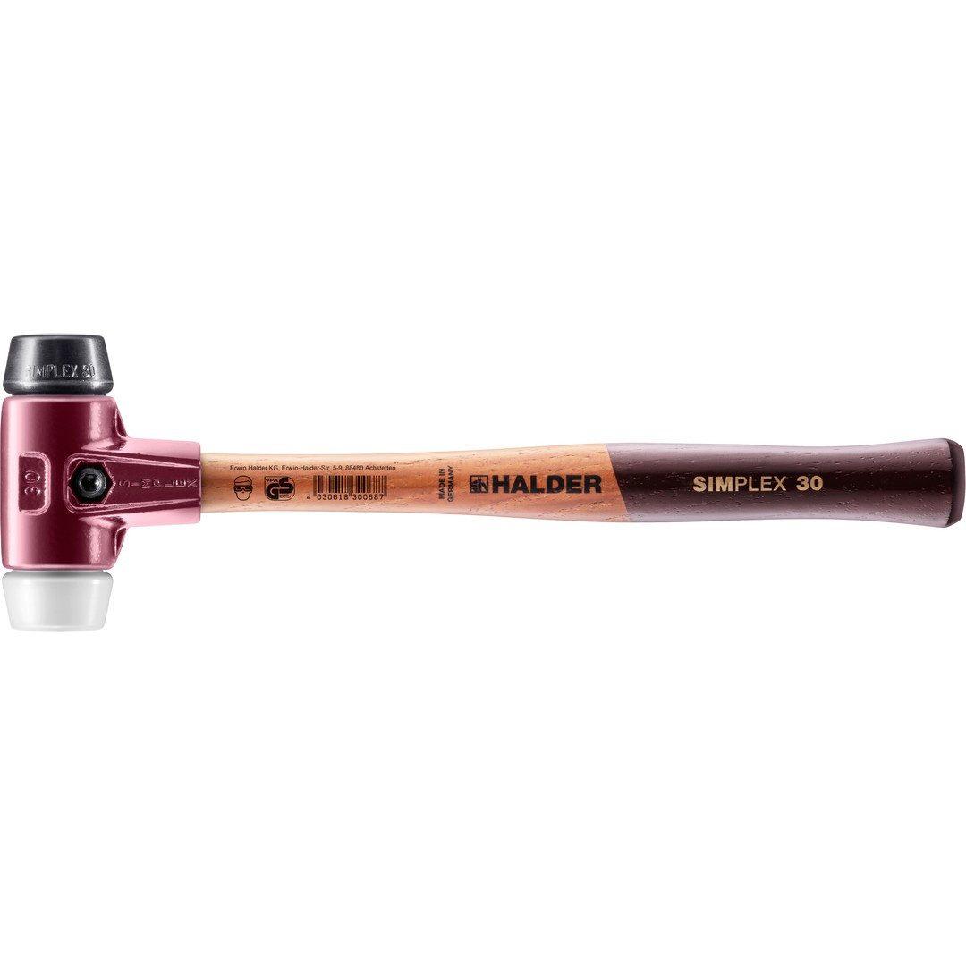Gummihammer HALDER SIMPLEX Schonhammer Ø 30 mm Gummi / Superplastik mit Tem günstig online kaufen