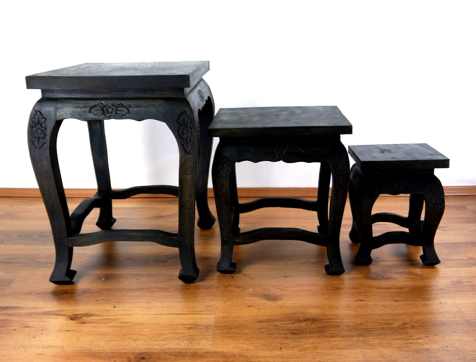 livasia Beistelltisch Couchtisch 3er Set Akazienholz, günstig online kaufen