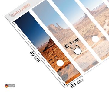 Wallario Etiketten Monument Valley unter blauem Himmel, Ordnerrücken-Sticker in verschiedenen Ausführungen