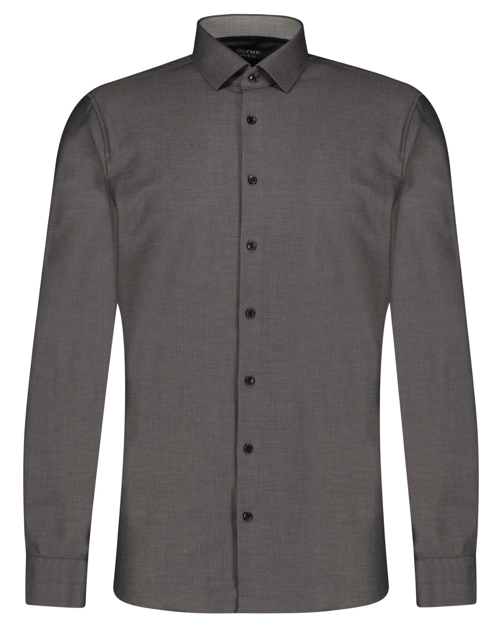 (1-tlg) (13) Herren grau Hemd Businesshemd Fit OLYMP Regular