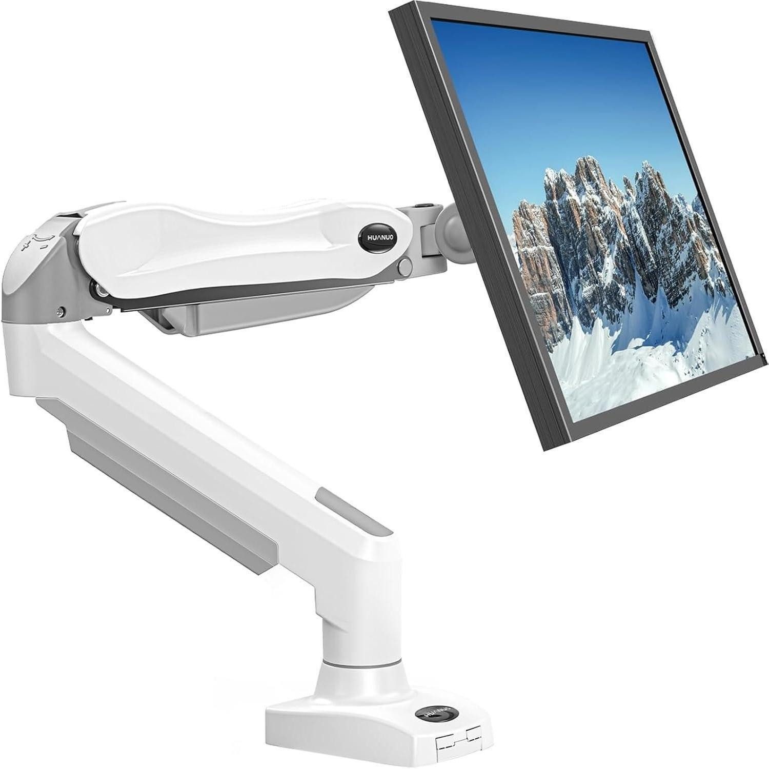 LuxusKollektion Monitor-Halterung Monitorhalterung 13 32Zoll 9Kg Gasfeder Vesa Klemme Tülle Weiß
