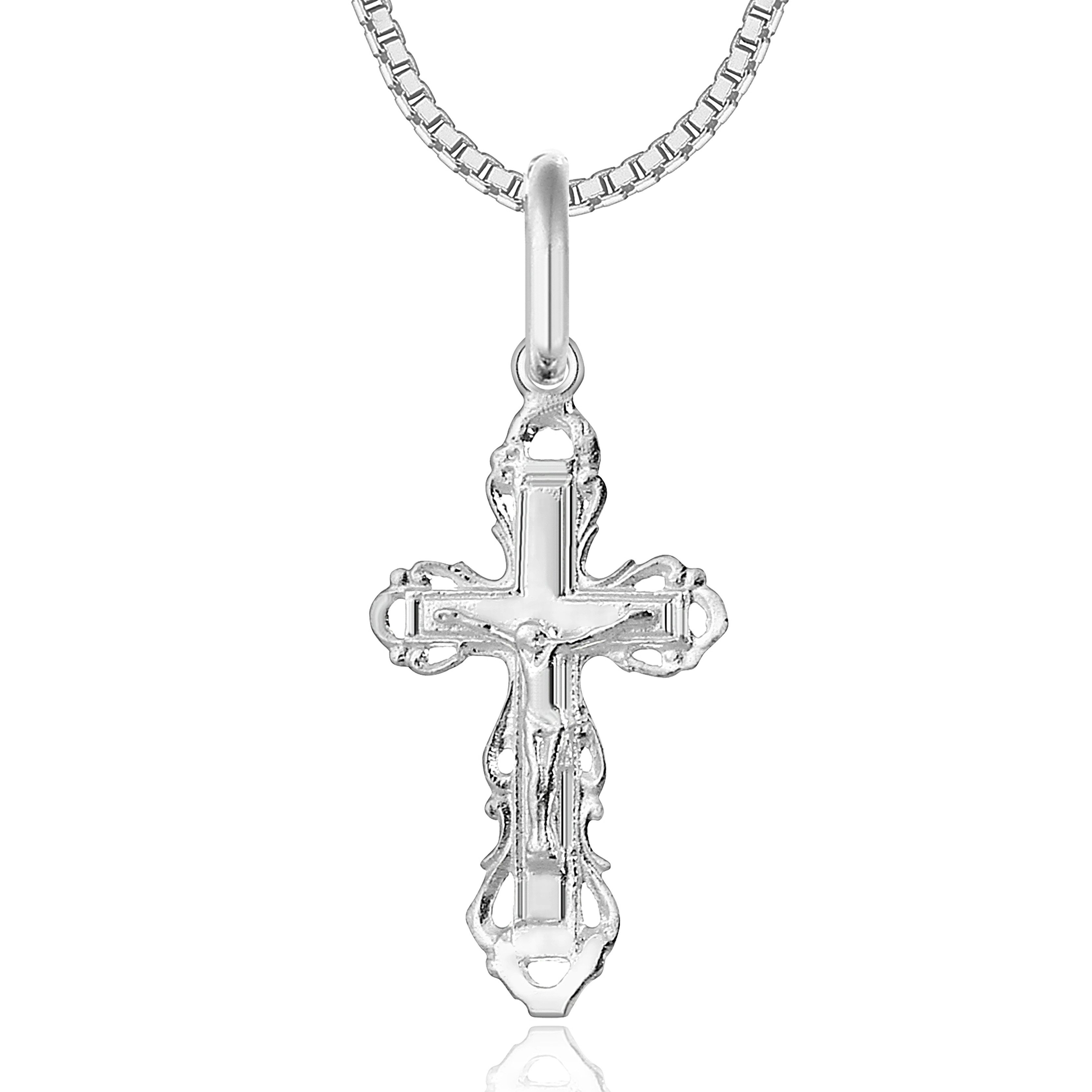 NAHLE Kette mit Anhänger Kreuz Silberkette Kreuz Kette (2-tlg., inkl. Schmu günstig online kaufen