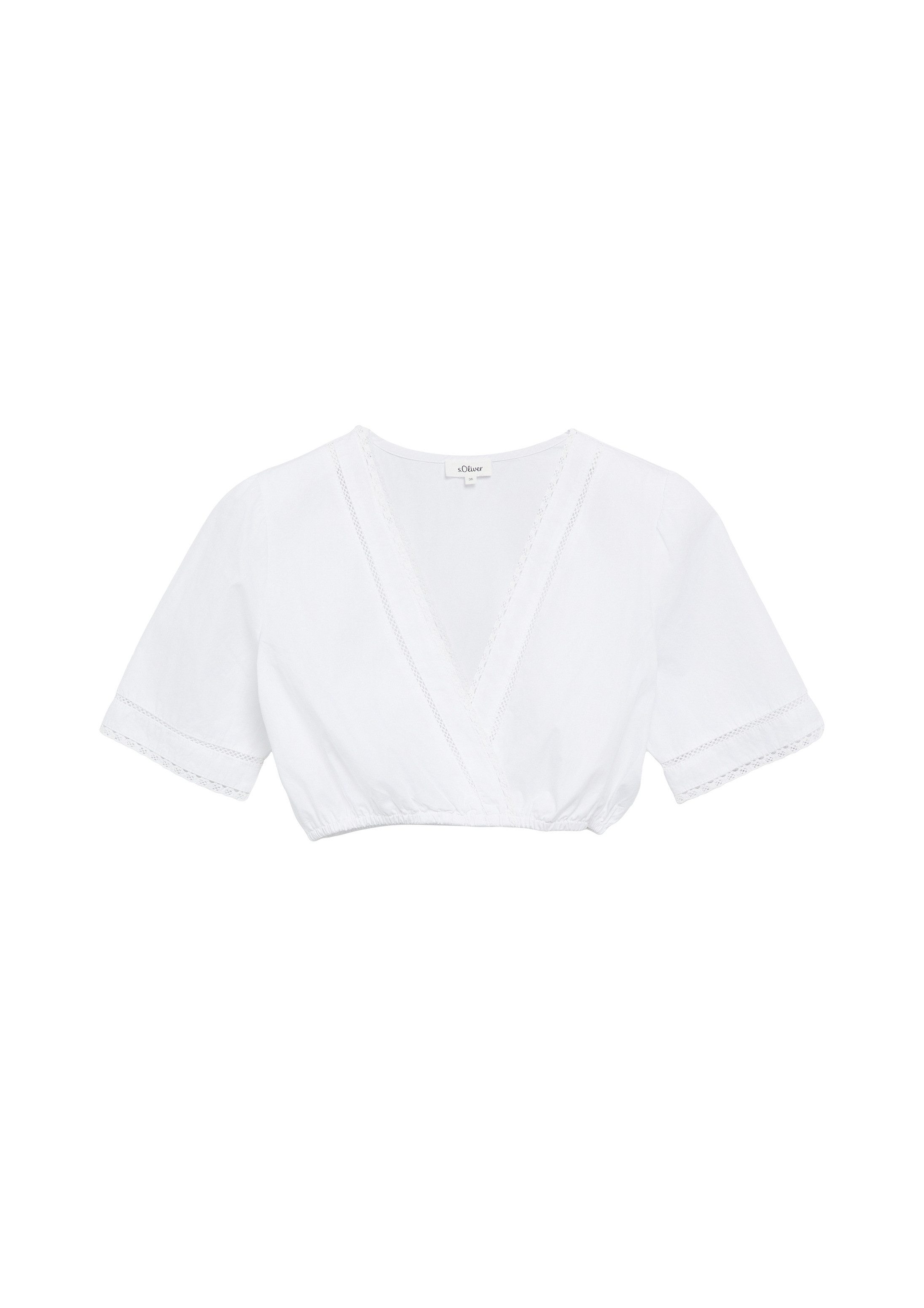 s.Oliver Kurzarmbluse Bluse Dirndlbluse