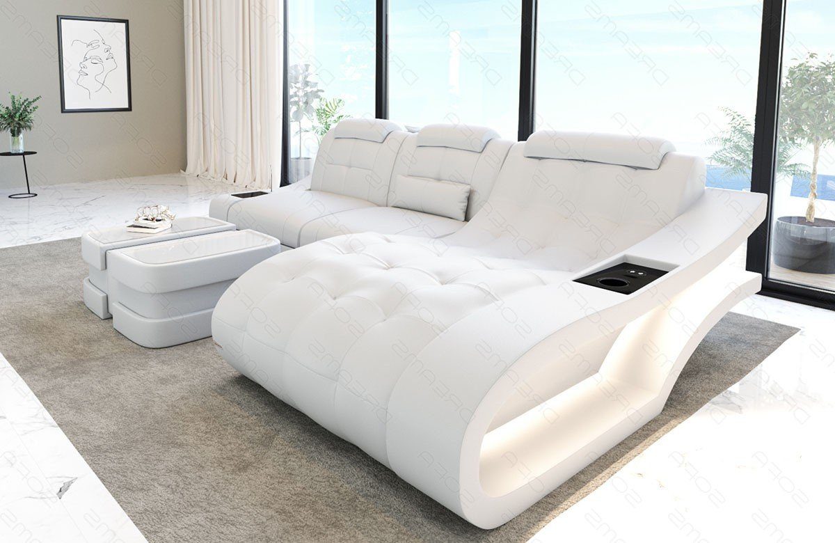 Sofa Dreams Ecksofa Leder Sofa Couch günstig online kaufen