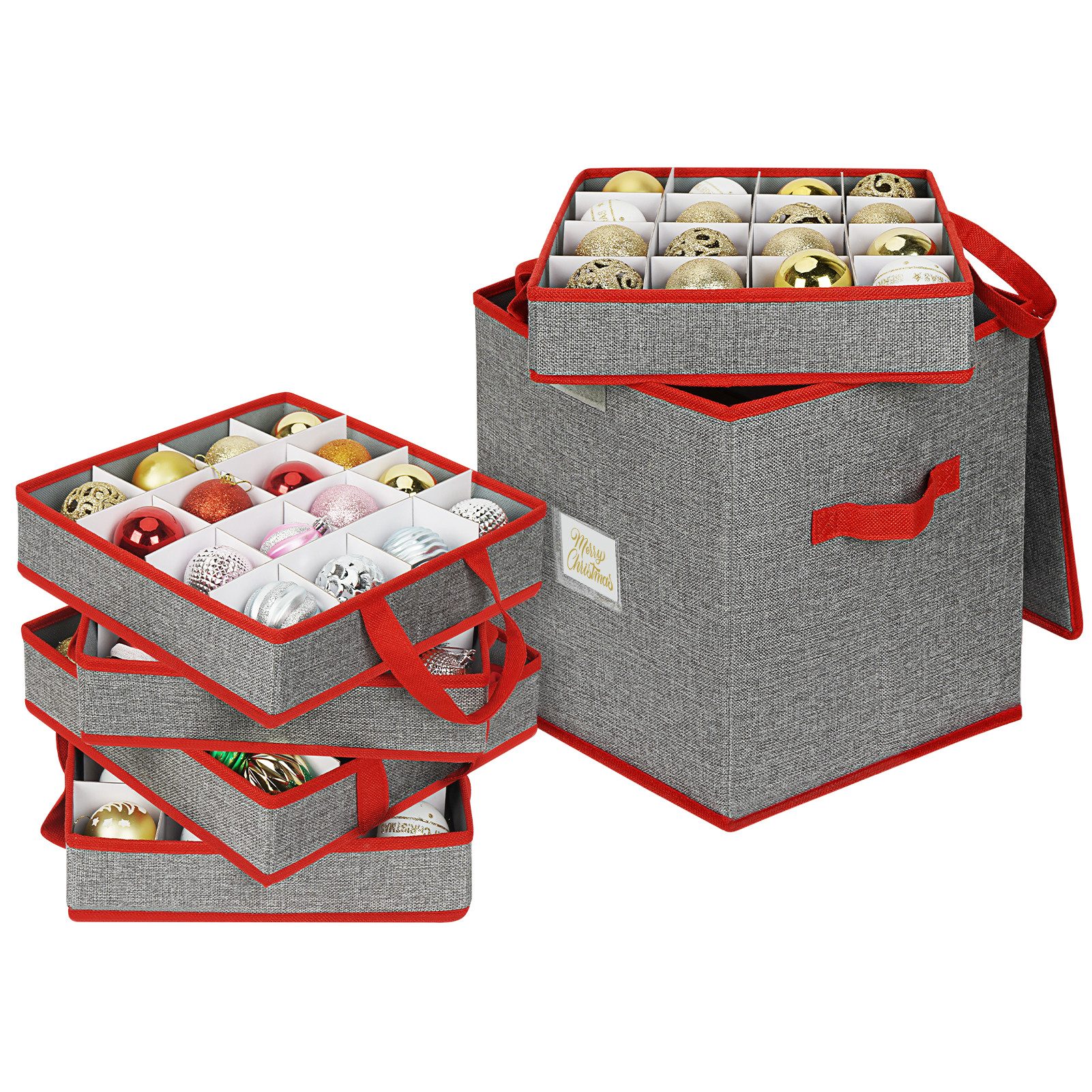 OSTWOLKE Aufbewahrungsbox Weihnachtskugeln Aufbewahrungsbox 64 Fächer günstig online kaufen