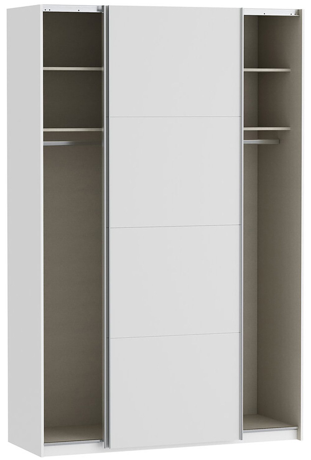 FORTE Schwebetürenschrank Fittio, Made in Europe, 2 Schiebetüren, modernes Design Höhe 2,35 mtr, stehende Montage – Bild 5 von 5