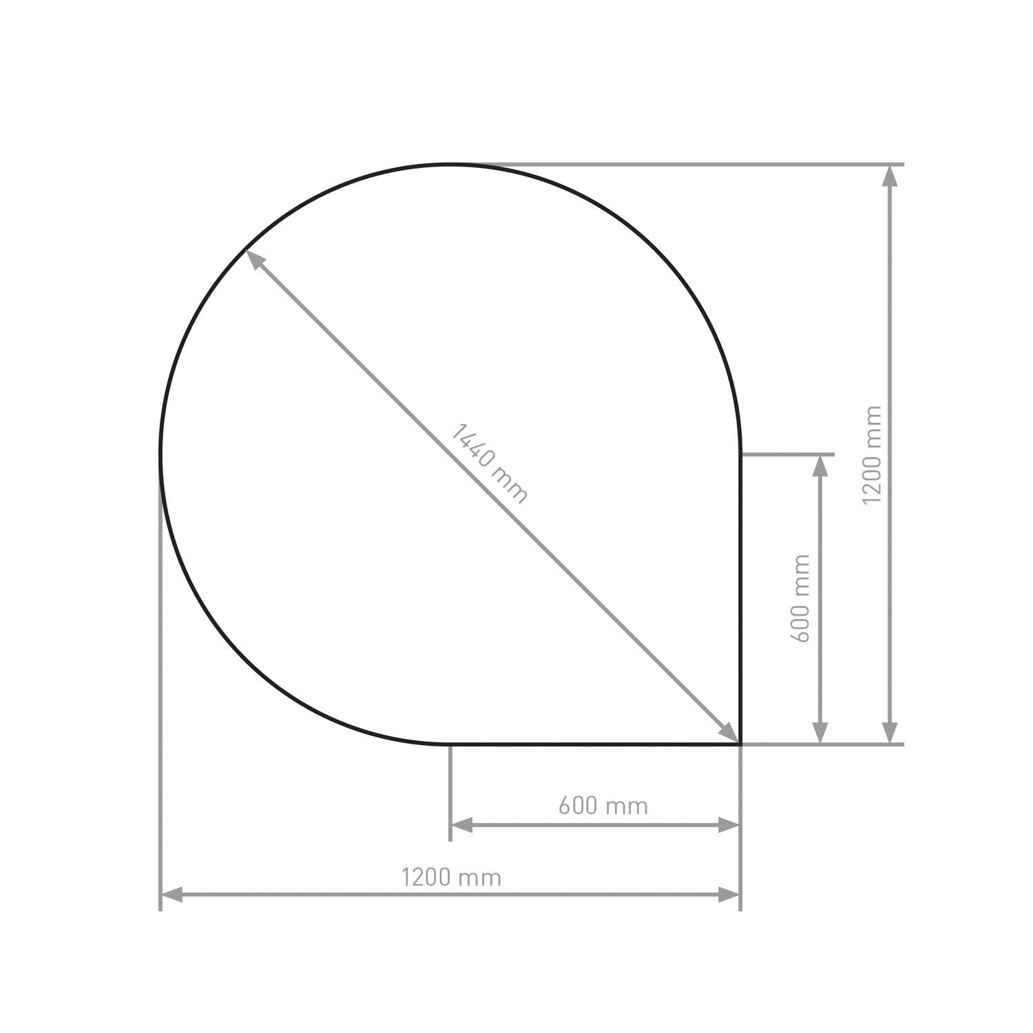 Raik Bodenschutzplatte Raik Bodenplatte B6 Tropfen gussgrau pulverbeschichtet 1200 x 1200 mm