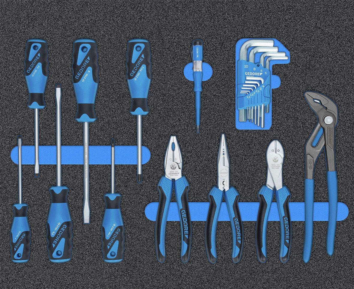 Gedore Werkzeugkoffer WSL-M-TS-172 Wkz.Wagen WORKSTER mit Sortiment 172 teilig