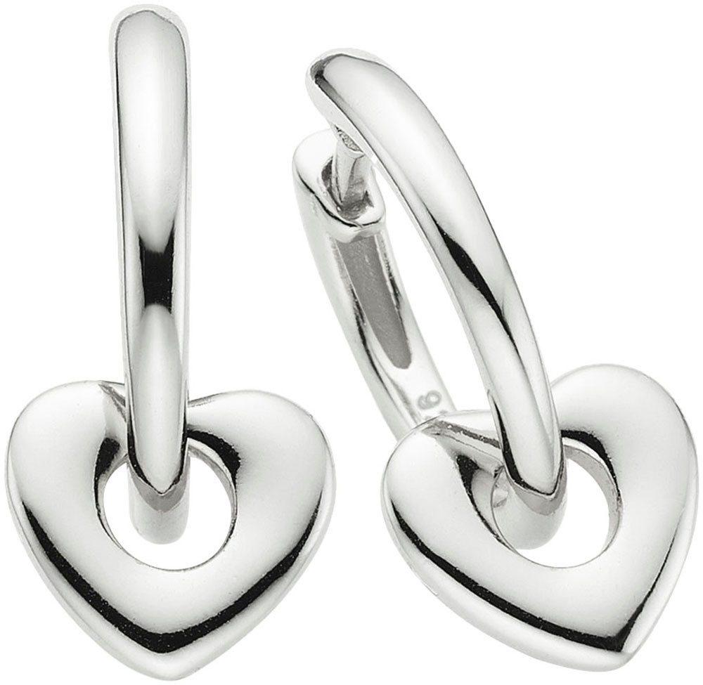 Aniston JEWELRY & WATCHES Paar Creolen Schmuck Geschenk Ohrschmuck Ohrringe mit Herzeinhänger, Einhänger abnehmbar. Reduzierter Preis € 58,74. Unverbindliche Preisempfehlung € 65,99