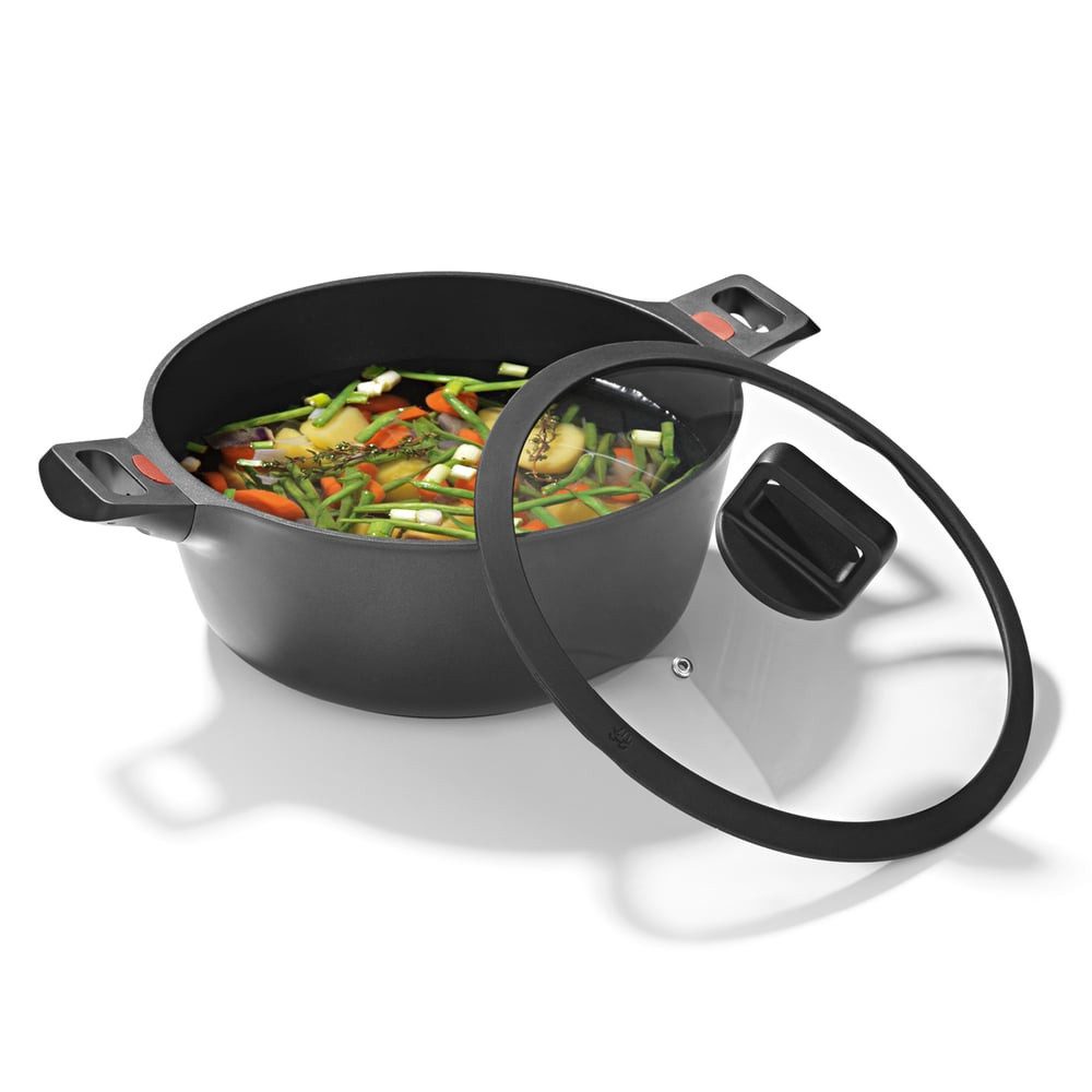 N8WERK Kochtopf N8WERK Aluguss-Kochtopf schwarz 28 cm