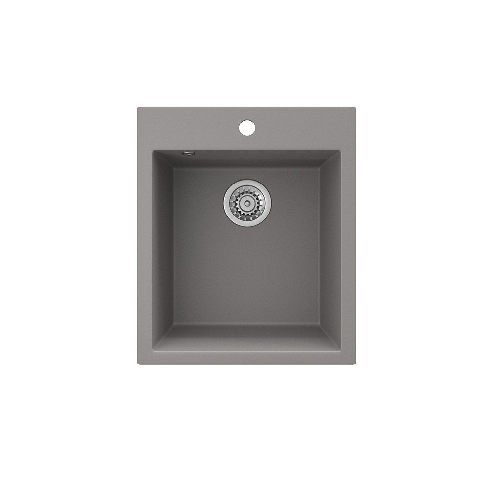 Bergstroem Granitspüle Venice, Beton, 43 x 50 cm, Rechteckig, 42.5/50 cm, Resistent gegen chemische Substanzen