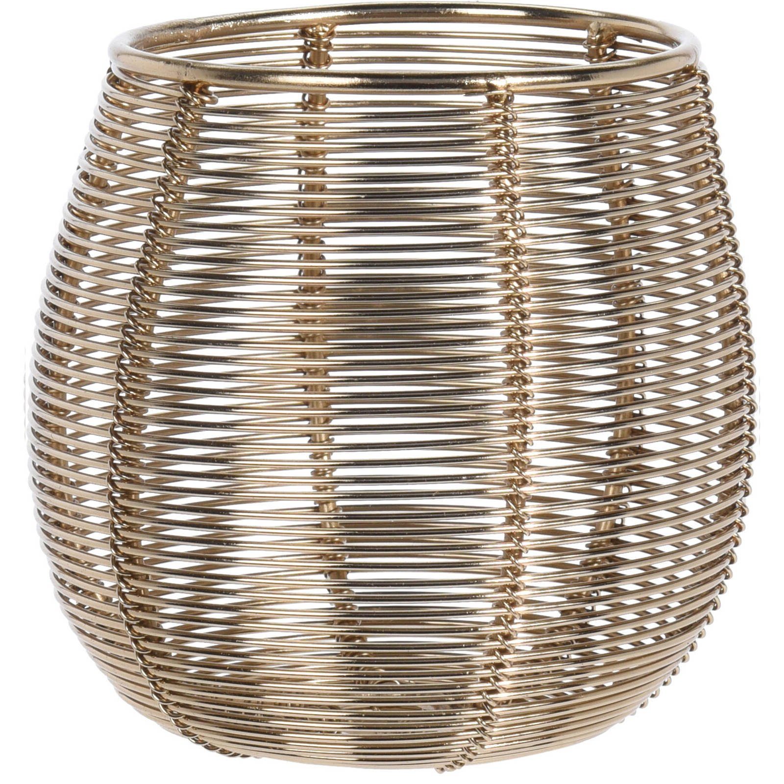 Home & styling collection Kerzenhalter Teelichthalter aus Metall, golden, 10 x 10 cm (Kerzenhalter)