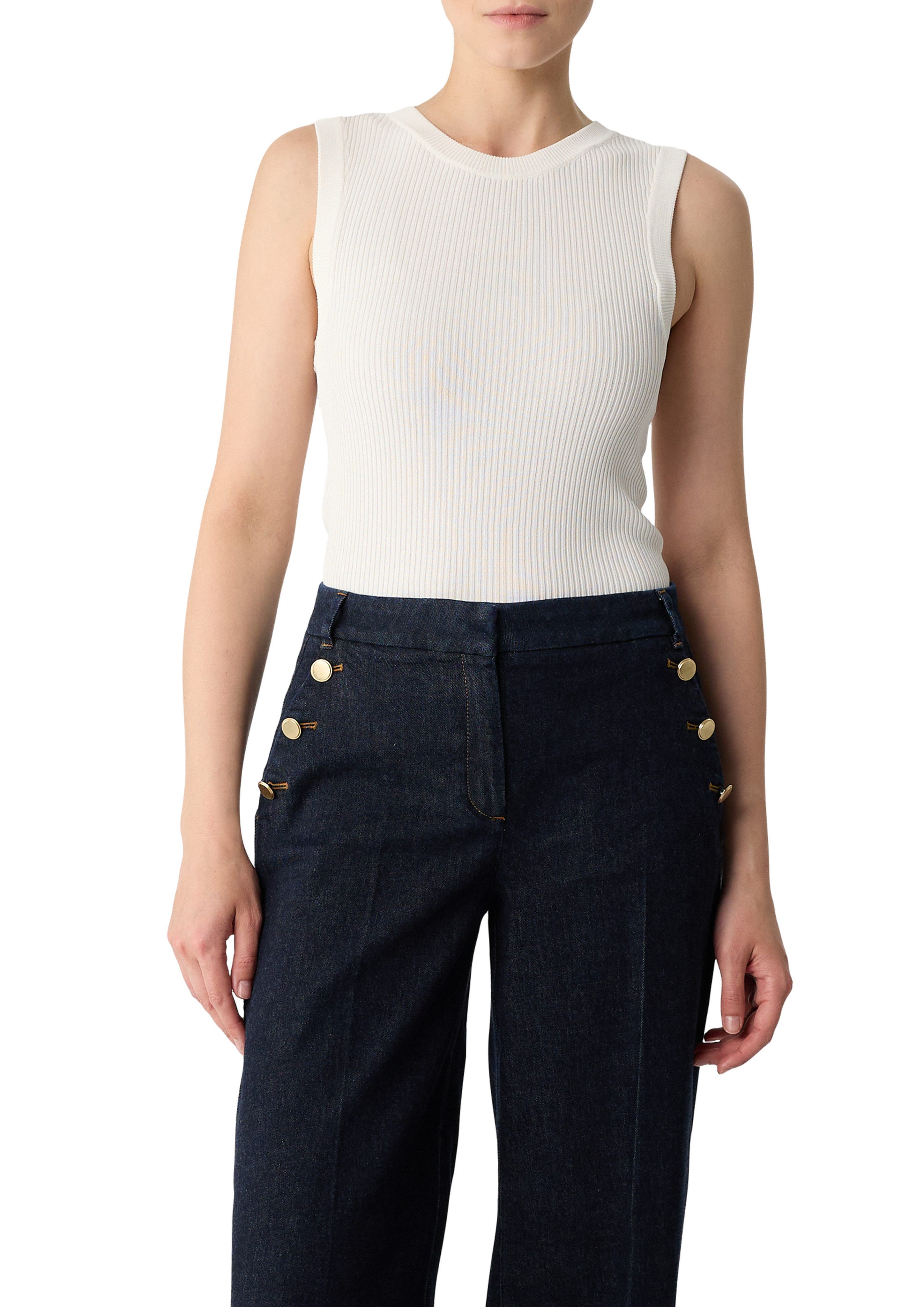 comma Stricktop aus Viskosemix im Slim Fit