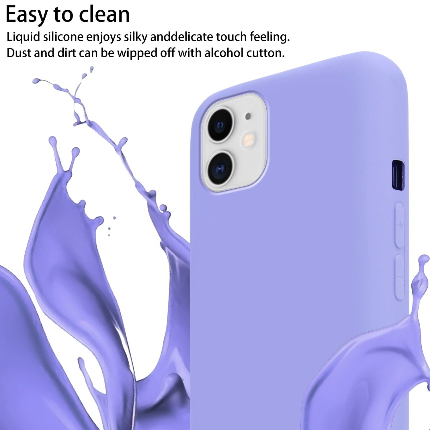 Cadorabo Handyhülle für iPhone 11 Kette Apple iPhone 11, TPU Silikon Handy Schutzhülle - Hülle - Liquid Style - mit Handykette