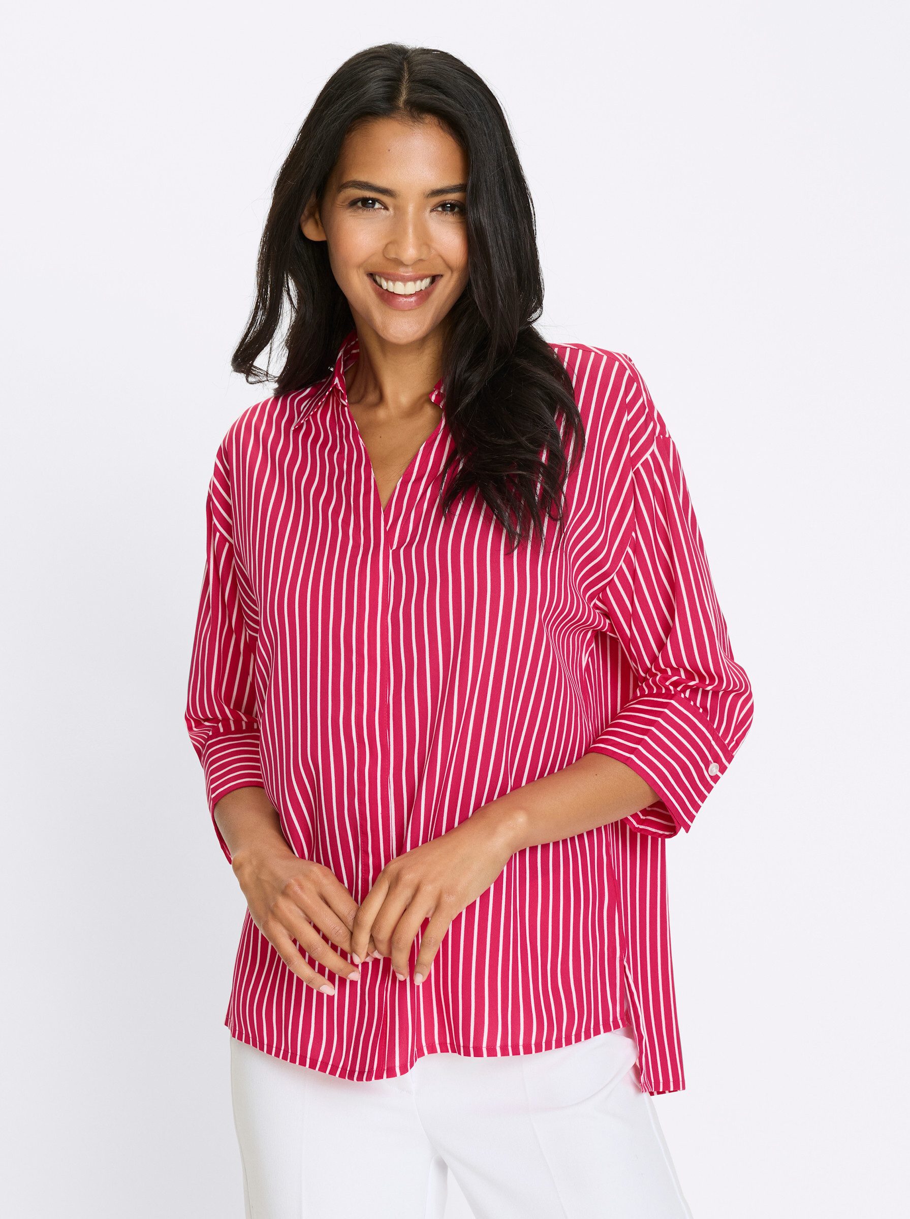 Sieh an! Klassische Bluse Longbluse günstig online kaufen