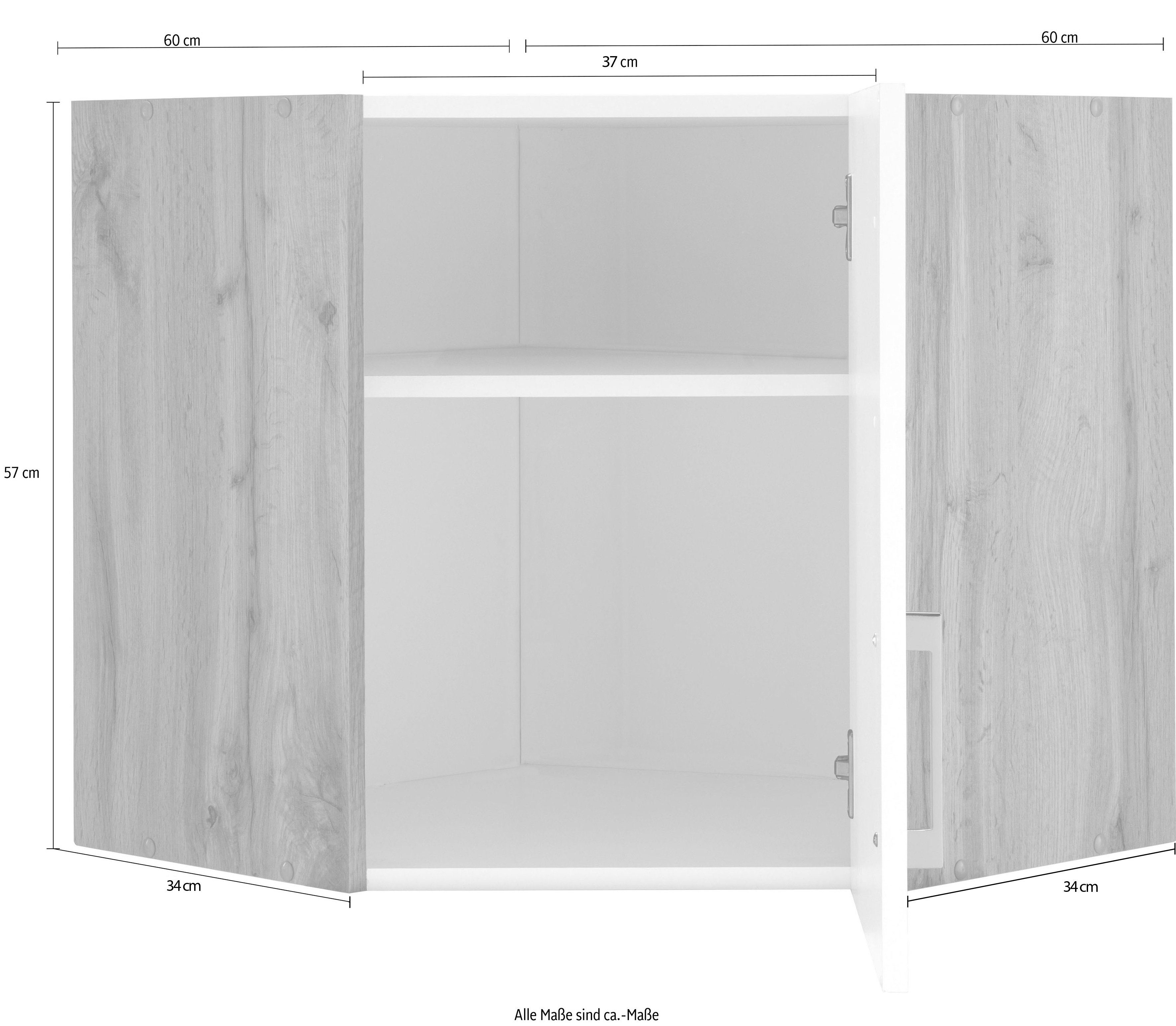 Eckhängeschrank MÖBEL HELD 60 | mit x wotaneiche Colmar 60 wotaneiche cm, Metallgriff