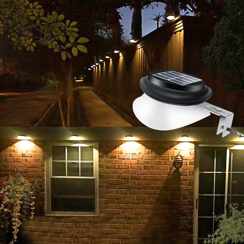 Gartenbeleuchtung Solarleuchte LED GelldG für Solarlampen Außen Solarleuchten IP55 Dachrinnen