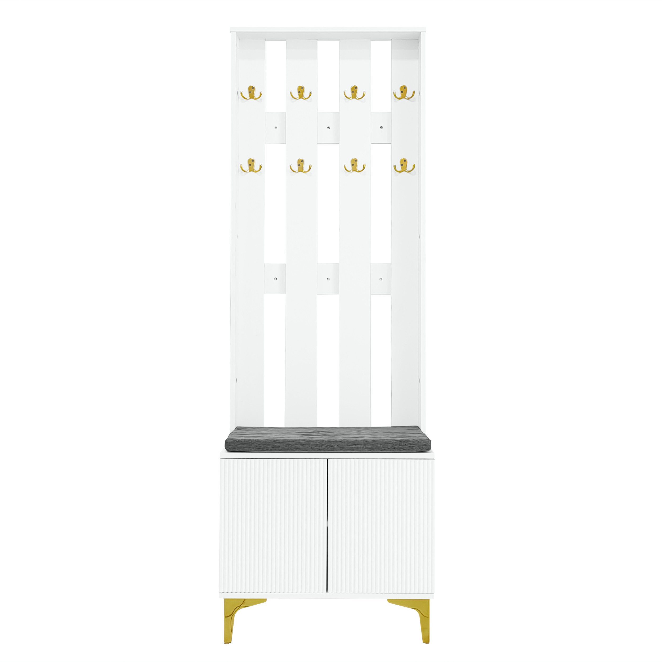 BBWL Garderobenleiste Garderobenset mit Schuhbank, grauem günstig online kaufen