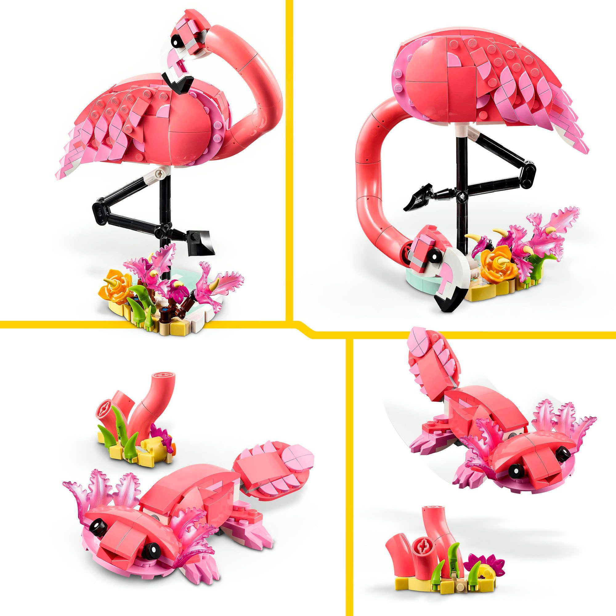 LEGO® Wilde Tiere: Rosa Flamingo (31170), LEGO Creator Konstruktionsspielsteine, (288 St), Made in Europe – Bild 4 von 5