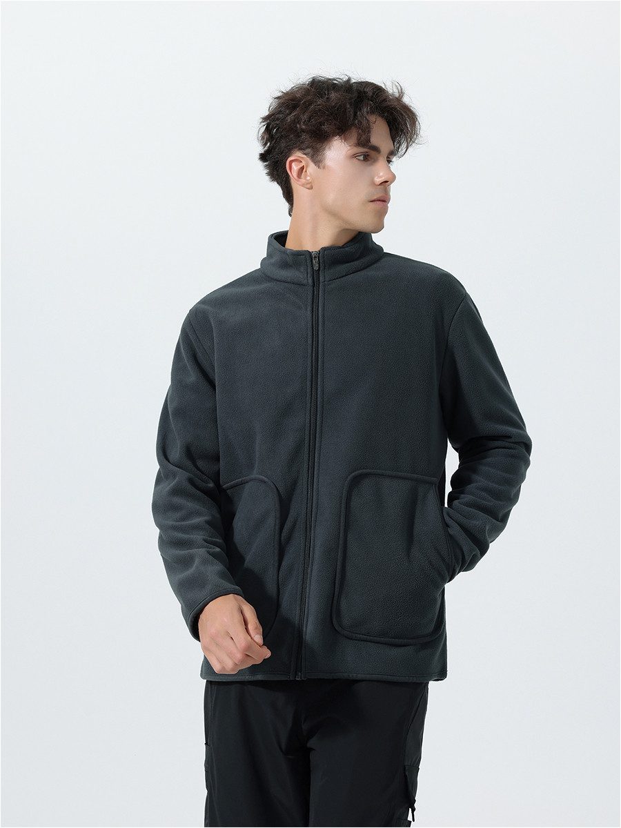 YOUTHUP Fleecejacke Herren Fleecejacke Stehkragen Warm Übergangsjacke Outdo günstig online kaufen