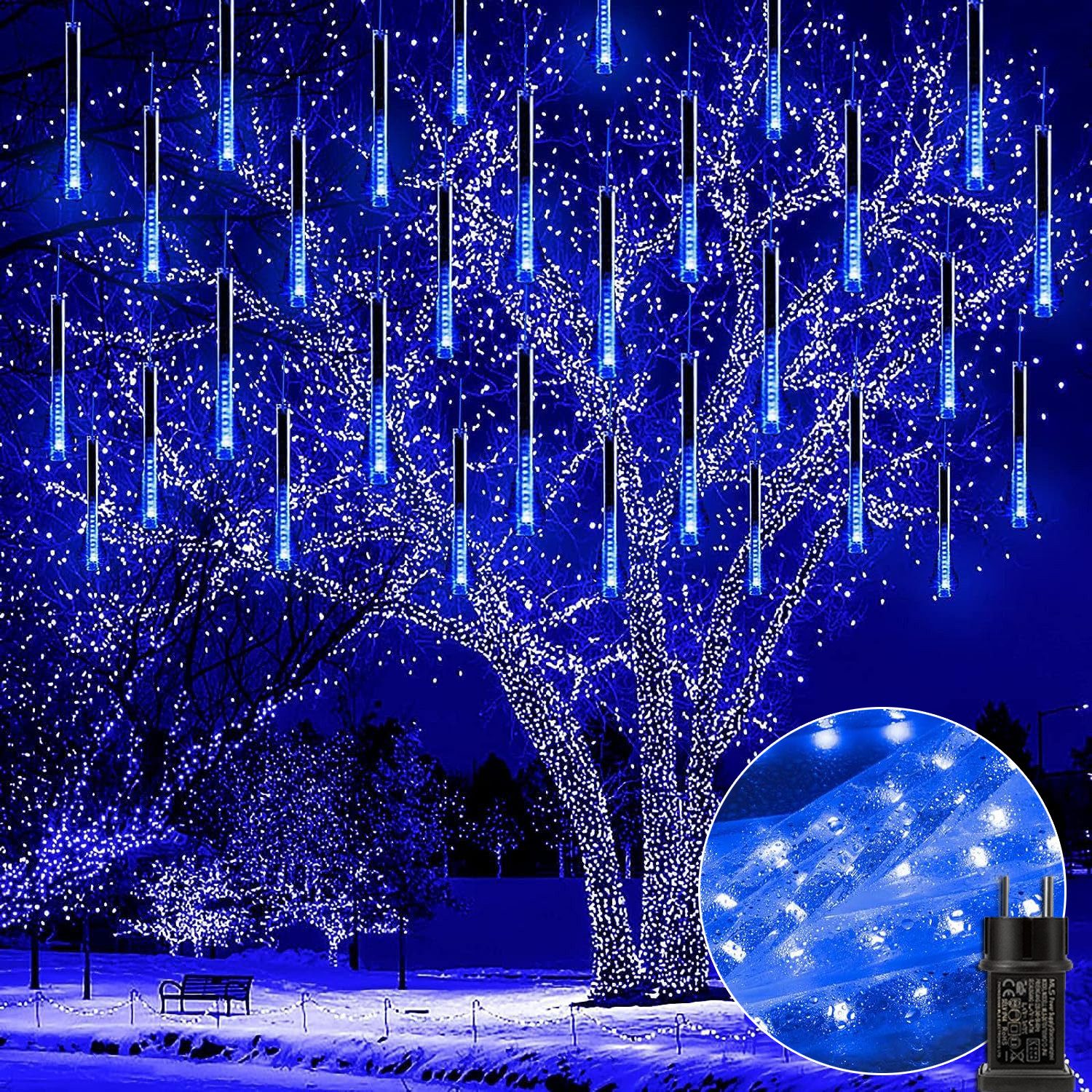 LMaxhome LED-Lichterkette Röhre Regenlichterkette Meteorschauer Weihnachtsd günstig online kaufen