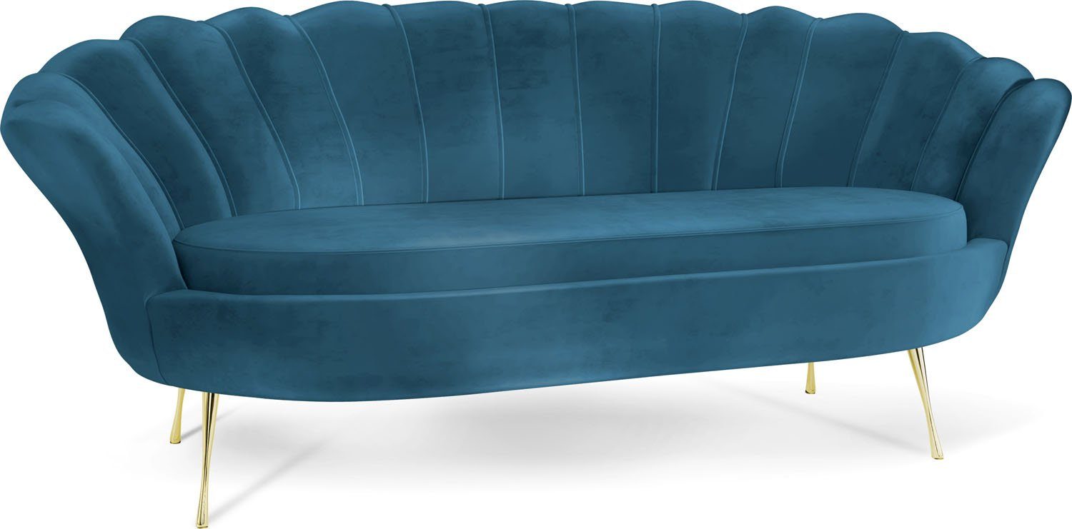 WFL GROUP Sofa Muschel, Samt 3-Sitzer günstig online kaufen