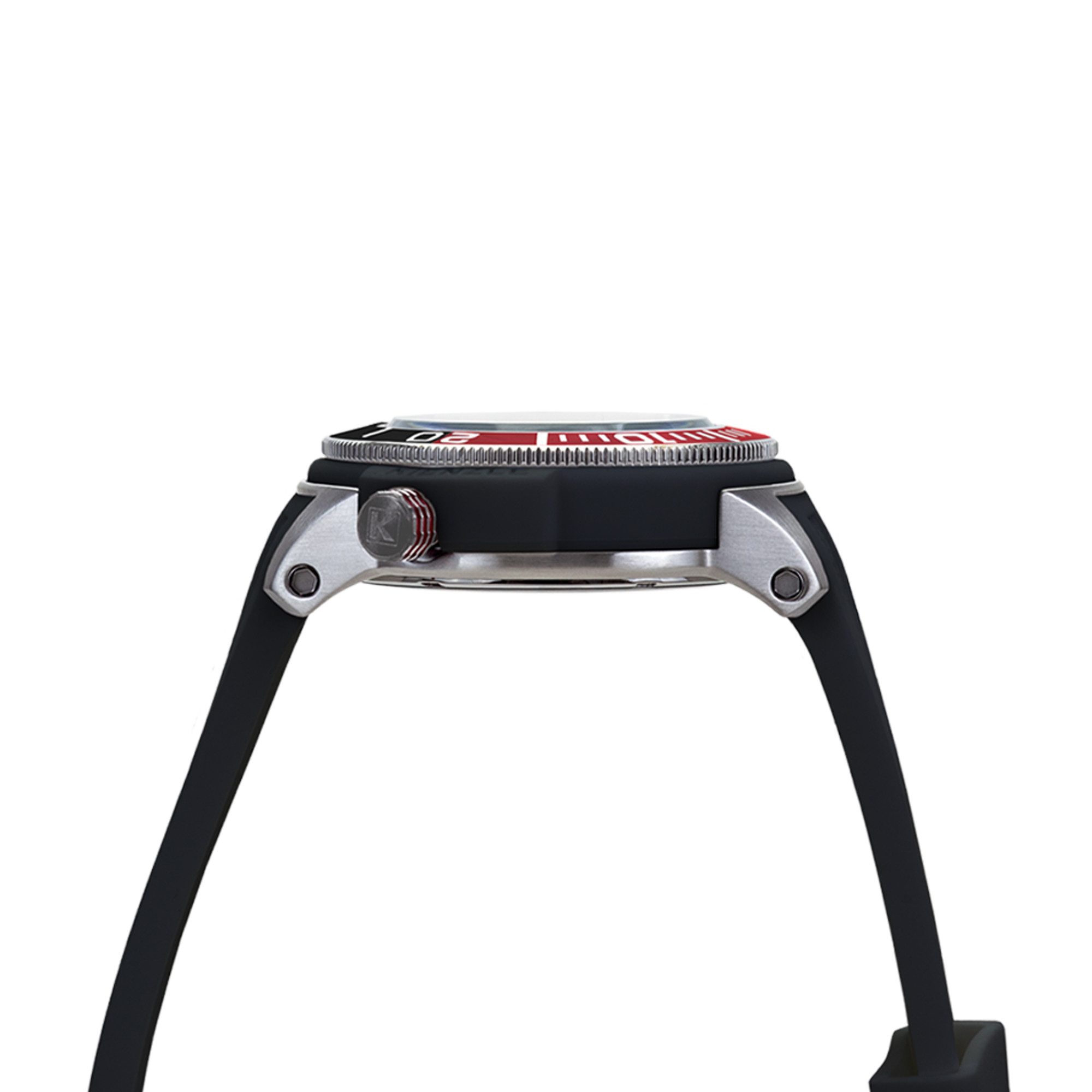 Kienzle Quarzuhr POSEIDON24 Quarz Armbanduhr Edelstahl schwarz-rot