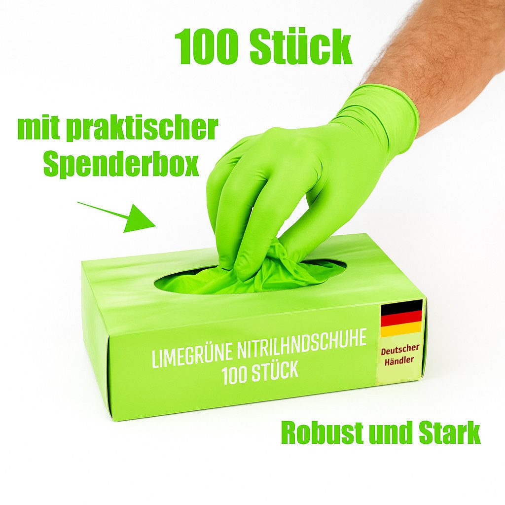 Kemes Einweghandschuhe Nitrilhandschuhe 100 Stück Gummihandschuhe Lebensmittelgeeignet Latexfrei