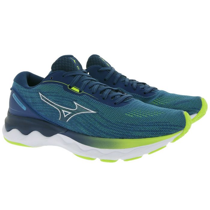 Mizuno MIZUNO Wave Skyrise 3 Herren Jogging-Schuhe hochfunktionale Lauf-Schuhe J1GC220901 Trainings-Schuhe Blau/Weiß Sneaker