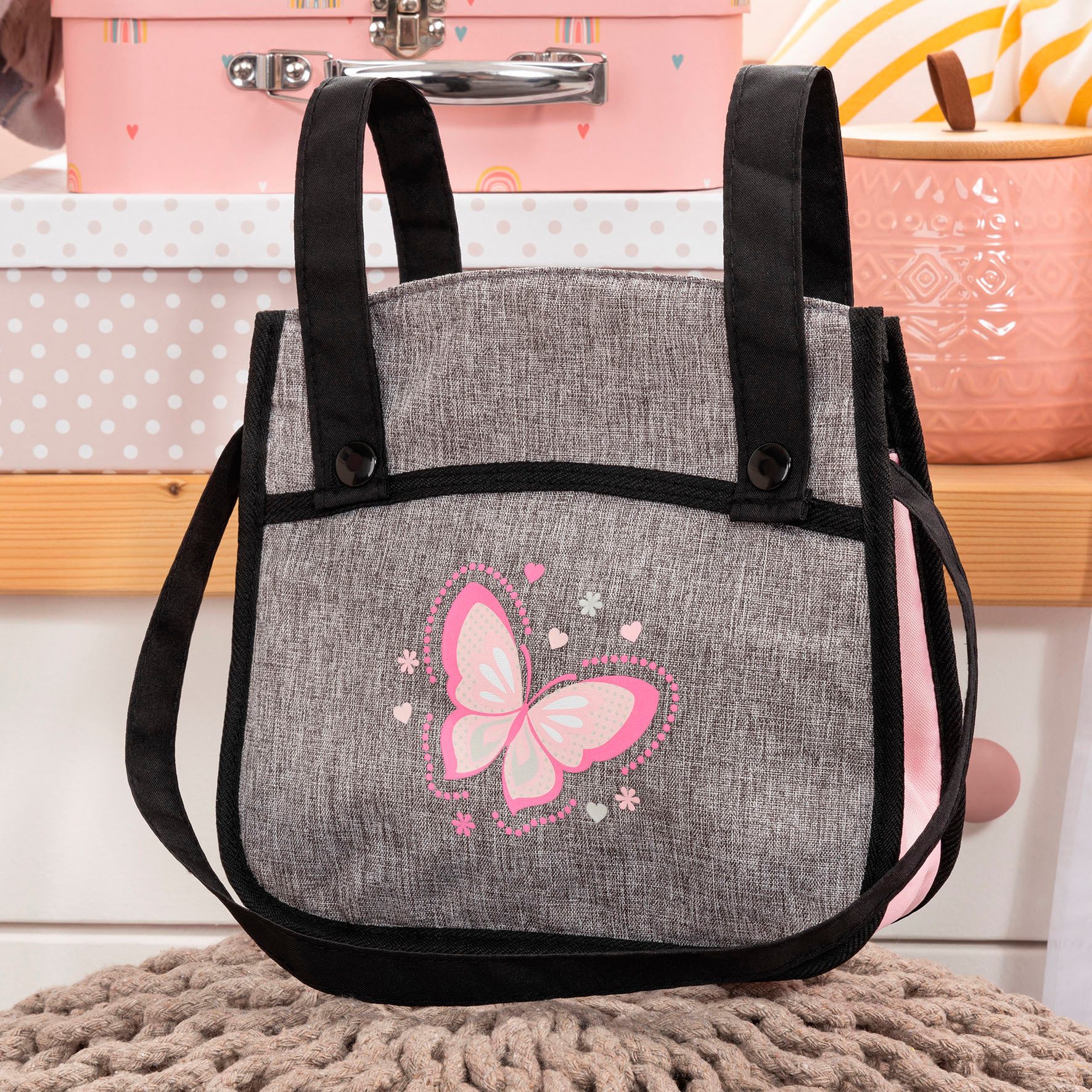 Bayer Puppen-Zwillingsbuggy Xeo Twin, mit Wickeltasche – Bild 5 von 5