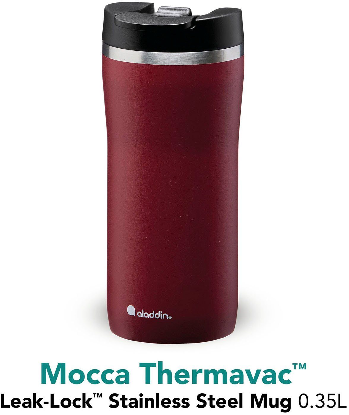 Thermavac, 0,35 Barista Edelstahl, burgund Mocca Thermobecher Liter aladdin
