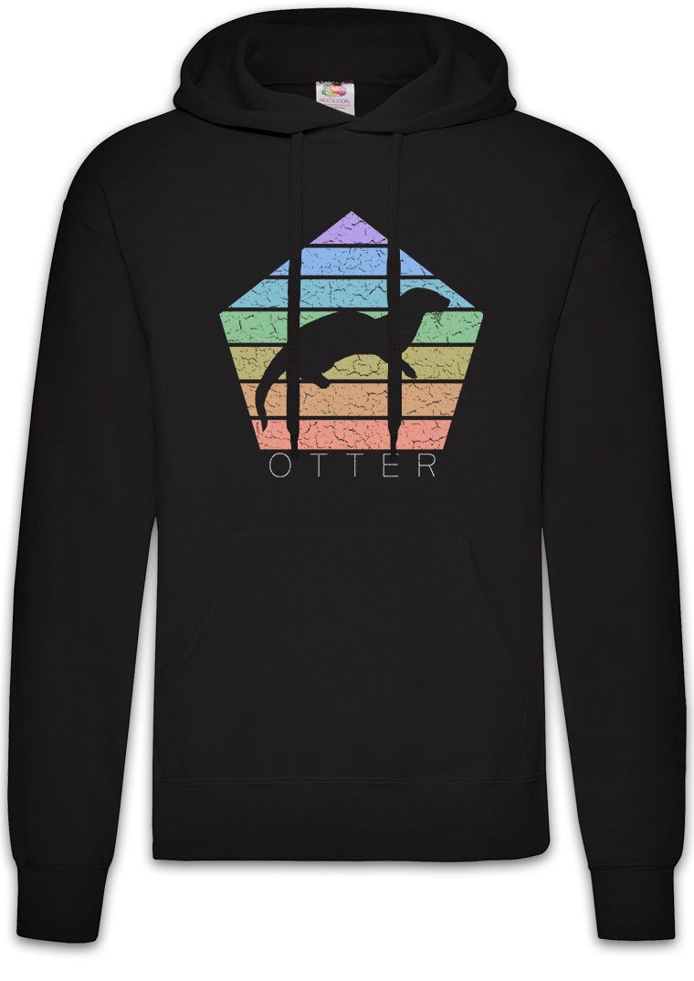 Urban Backwoods Hoodie Otter D Herren Hoodie Retro Wildlife lontra Nutria Fischotter Seeotter (1-tlg) Viral Meme Flussotter Tier