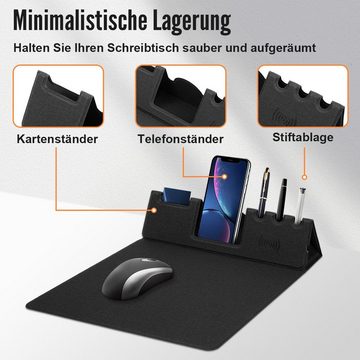 VSIUO Mousepad mit 15 W wireless charging Wireless Charger (15 W Kabellos Ladestation, Mit Aufbewahrungsfunktion)