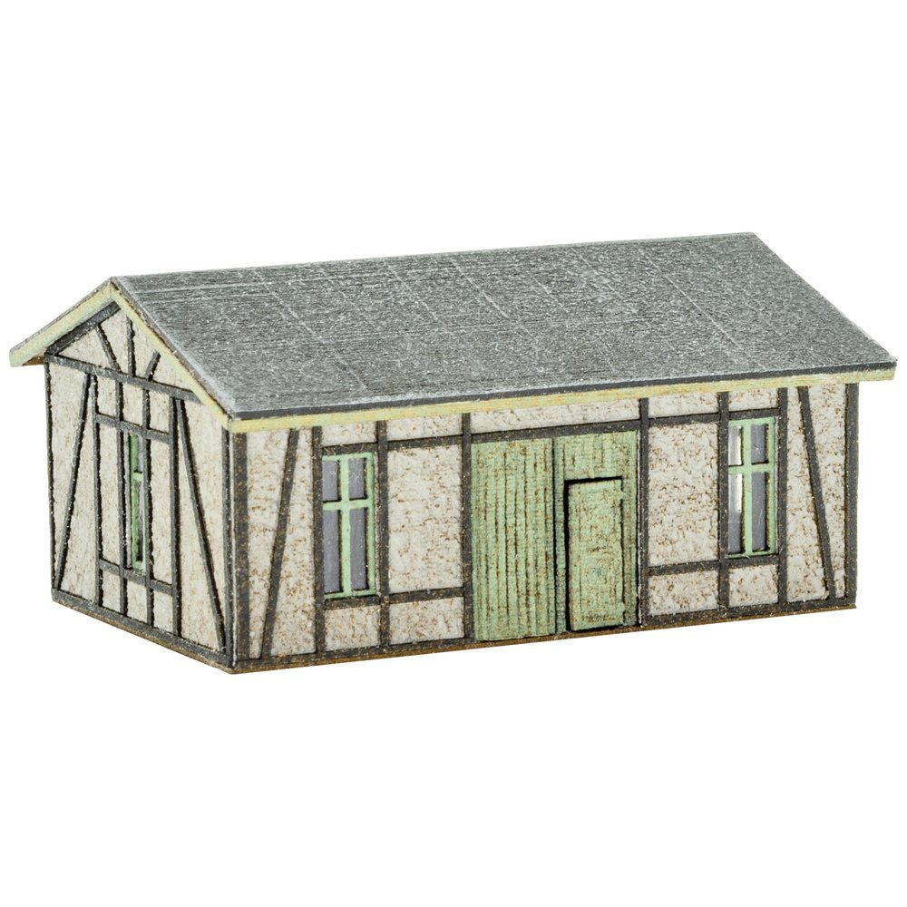 Vollmer Modelleisenbahn-Gebäude Vollmer 49590 Z Werkstatt mit Putz-/Fachwerkfassade