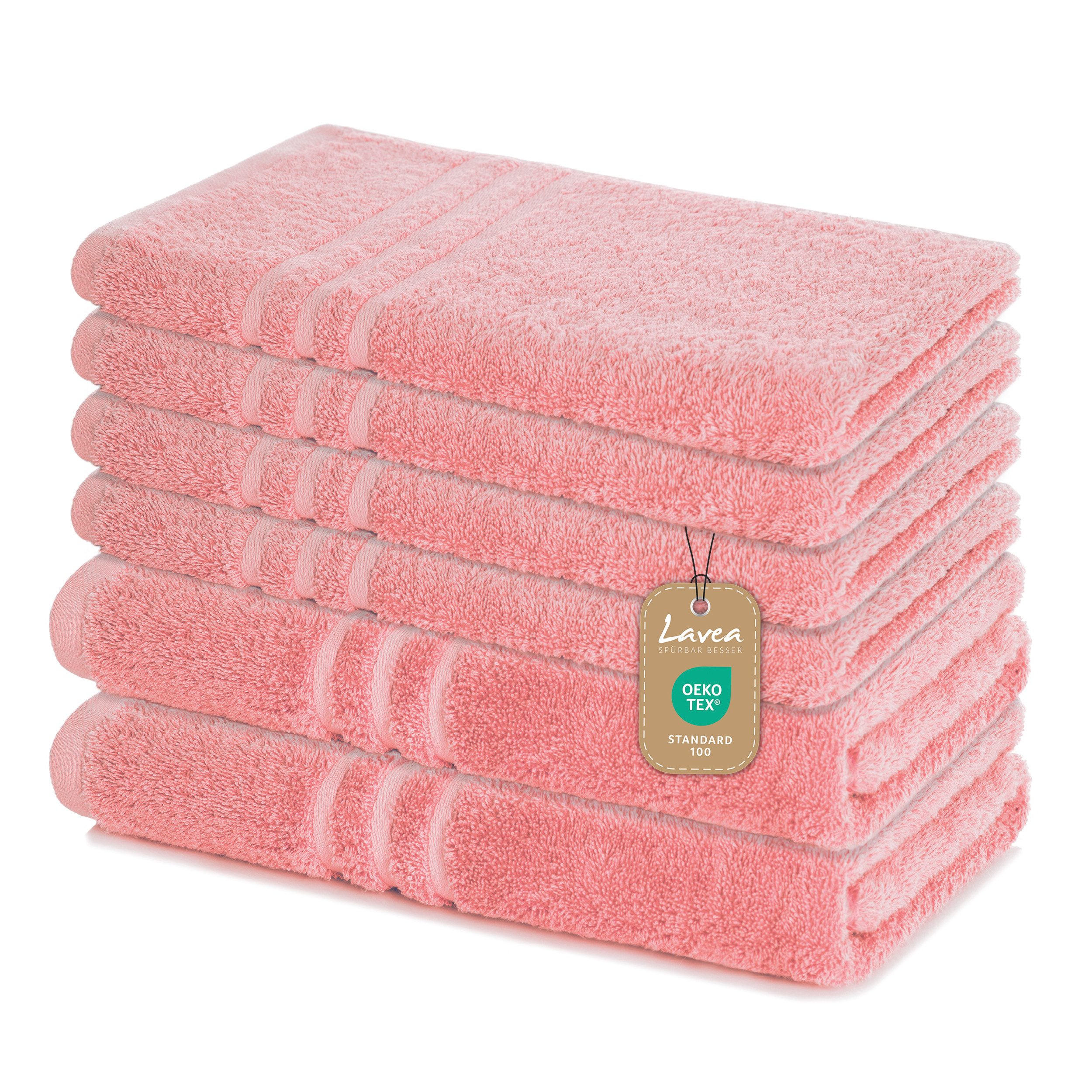 Lavea Handtuch Set Frottierserie Elena, 2 günstig online kaufen