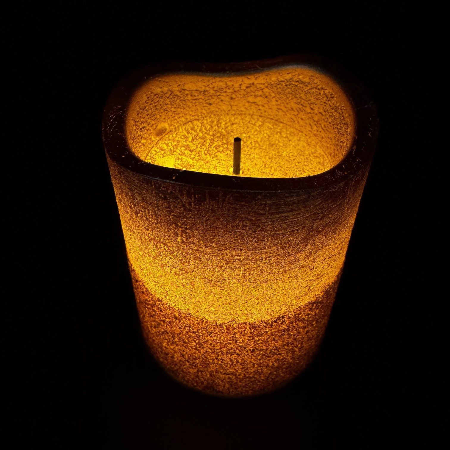 Online-Fuchs LED-Kerze 4 LED-Votivkerzen, Teelichter im Set mit Metallic Glitzer und Timer, KEINE Flamme, leuchtet aus dem Inneren, warmweißer Flackereffekt, pr – Bild 3 von 4