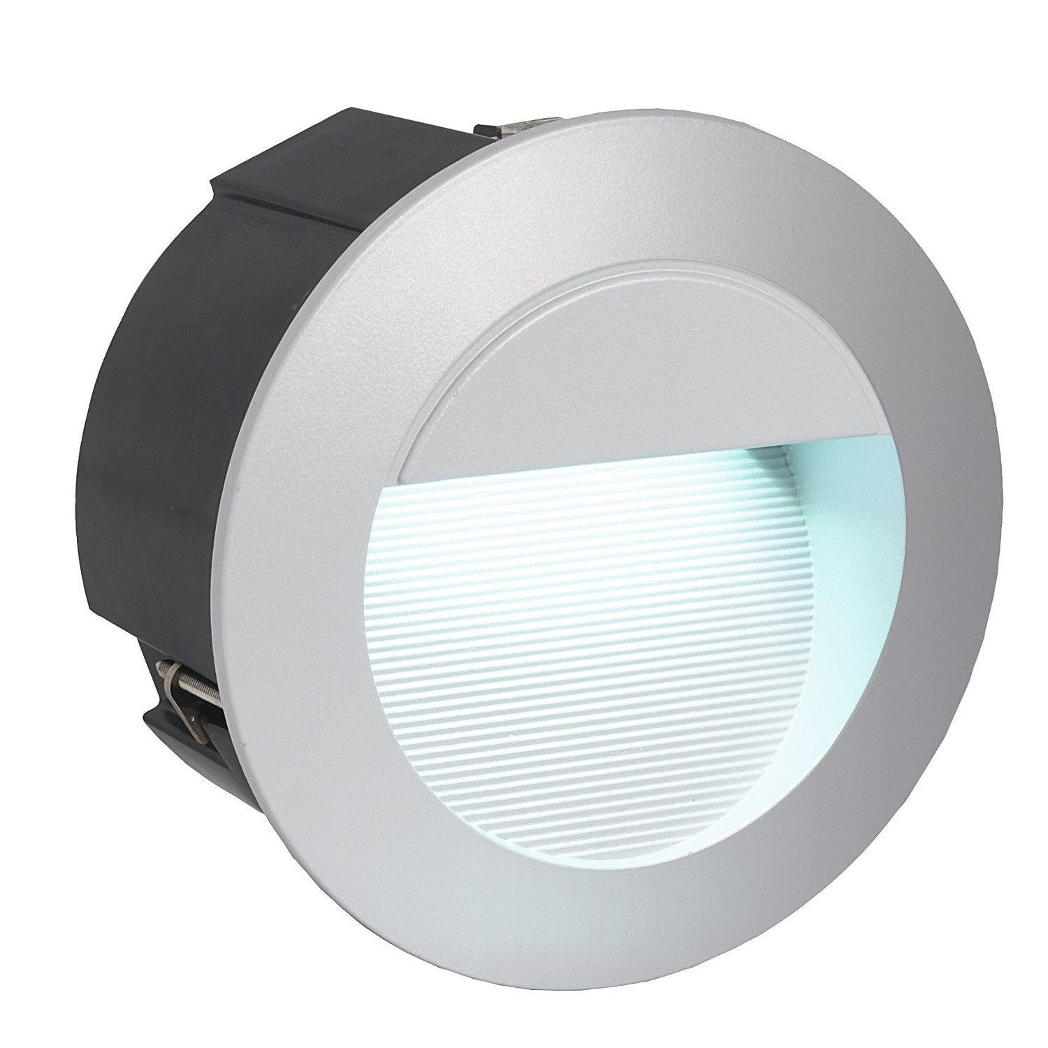 Außen-Wandleuchte 95233 LED Außen Einbau-Wandleuchte "Zimba" IP44 Alu silber 4000K