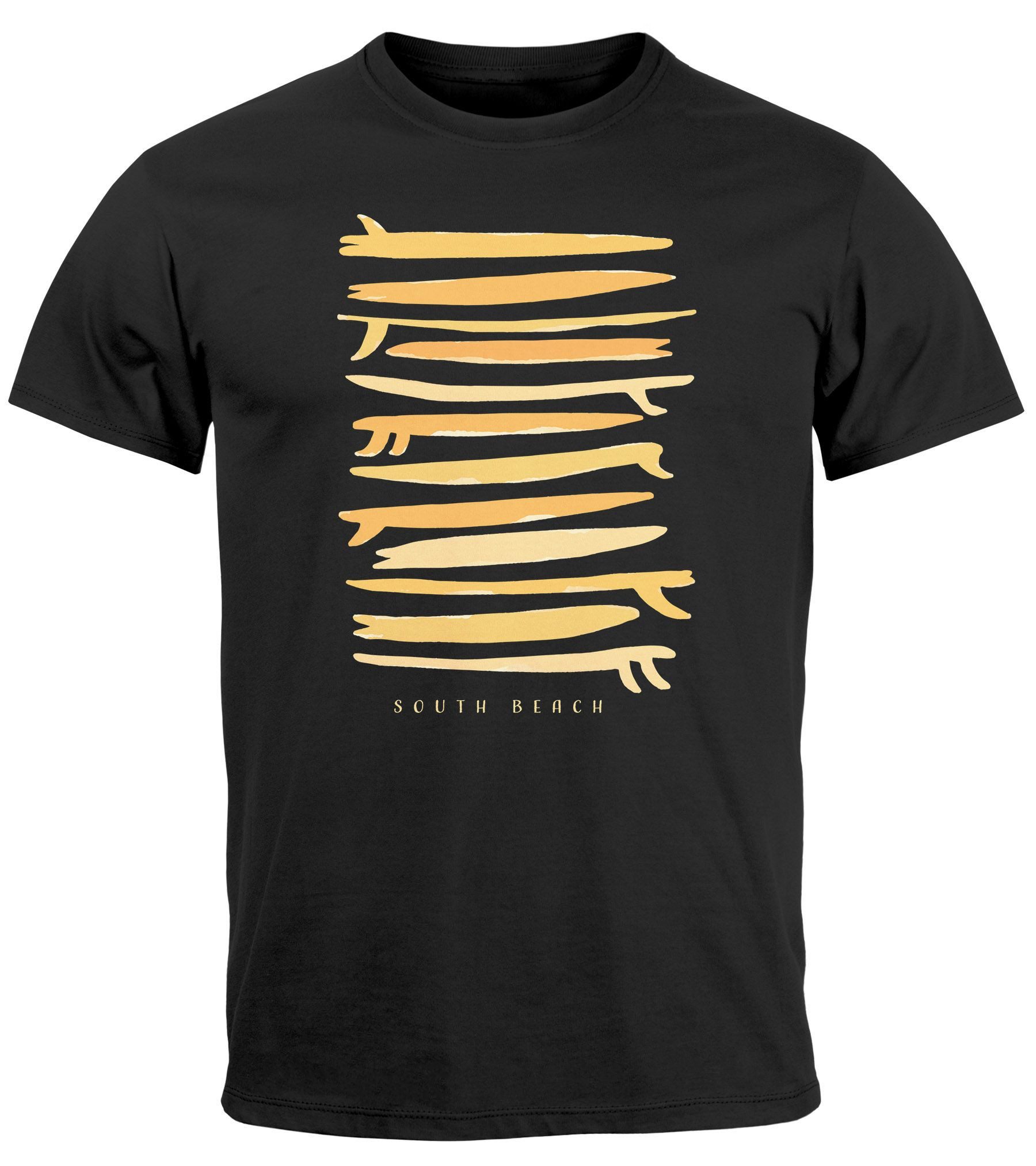 Neverless Print-Shirt Herren T-Shirt Surfboards South günstig online kaufen