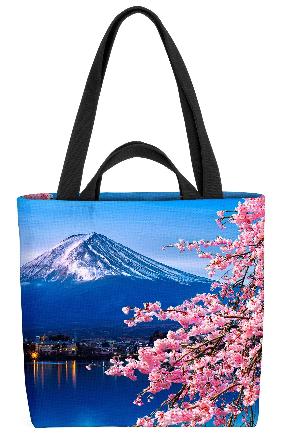 VOID Henkeltasche (1-tlg), Berg Japan Blüten See Kirschen Berg Japan Blüten See Kirschen Gipfel | Henkeltaschen