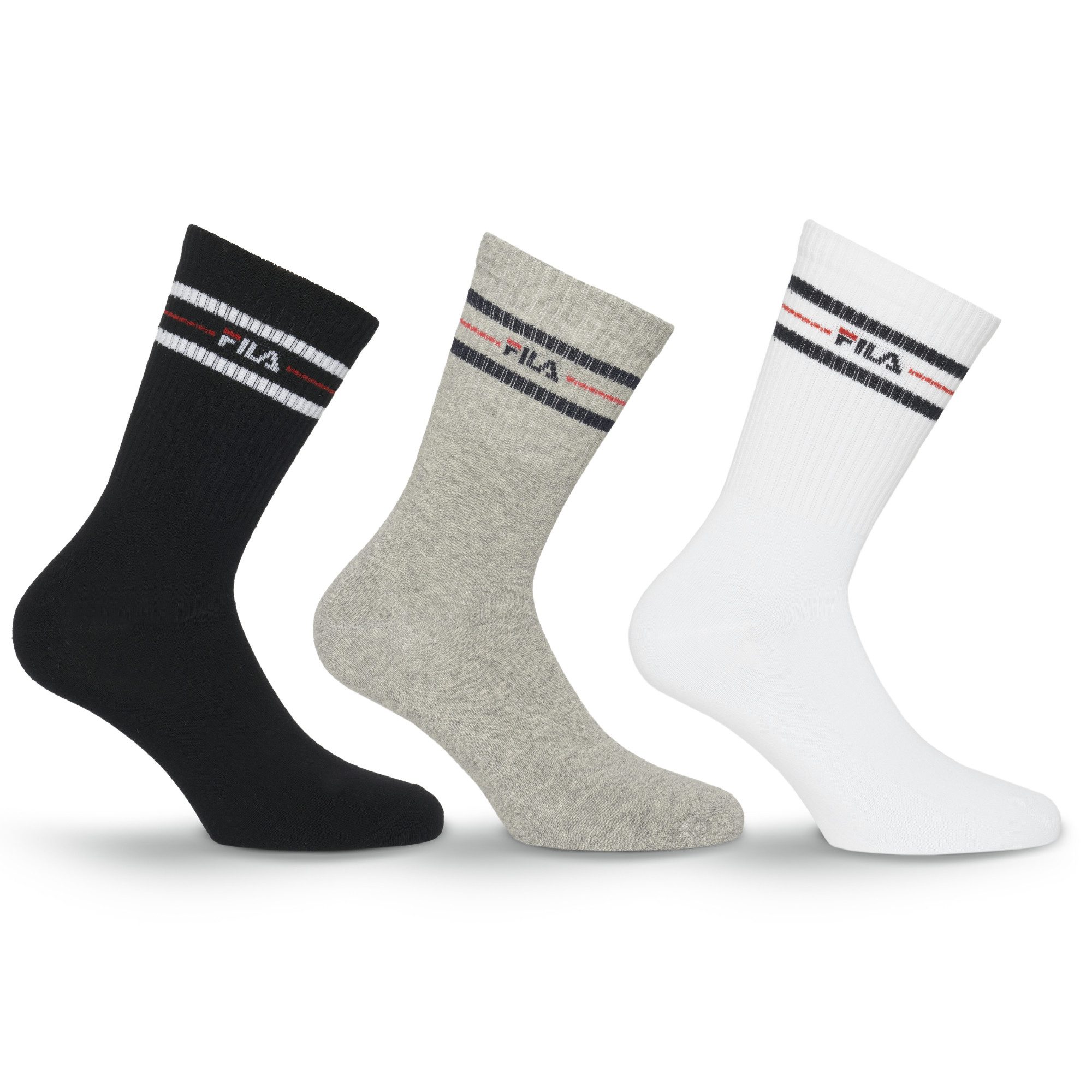 Fila Socken UNISEX LIFESTYLE PLAIN SOCKS (3-Paar, 3 Paar) mit Logo-Schriftzug