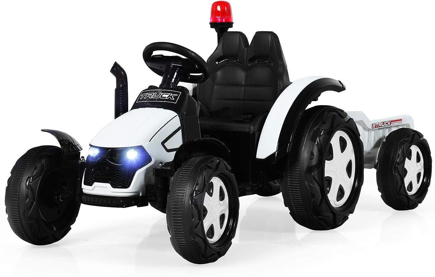 KOMFOTTEU Elektro-Kindertraktor Spielzeugtraktor, bis 30kg belastbar, für  Kinder 3-8 Jahren