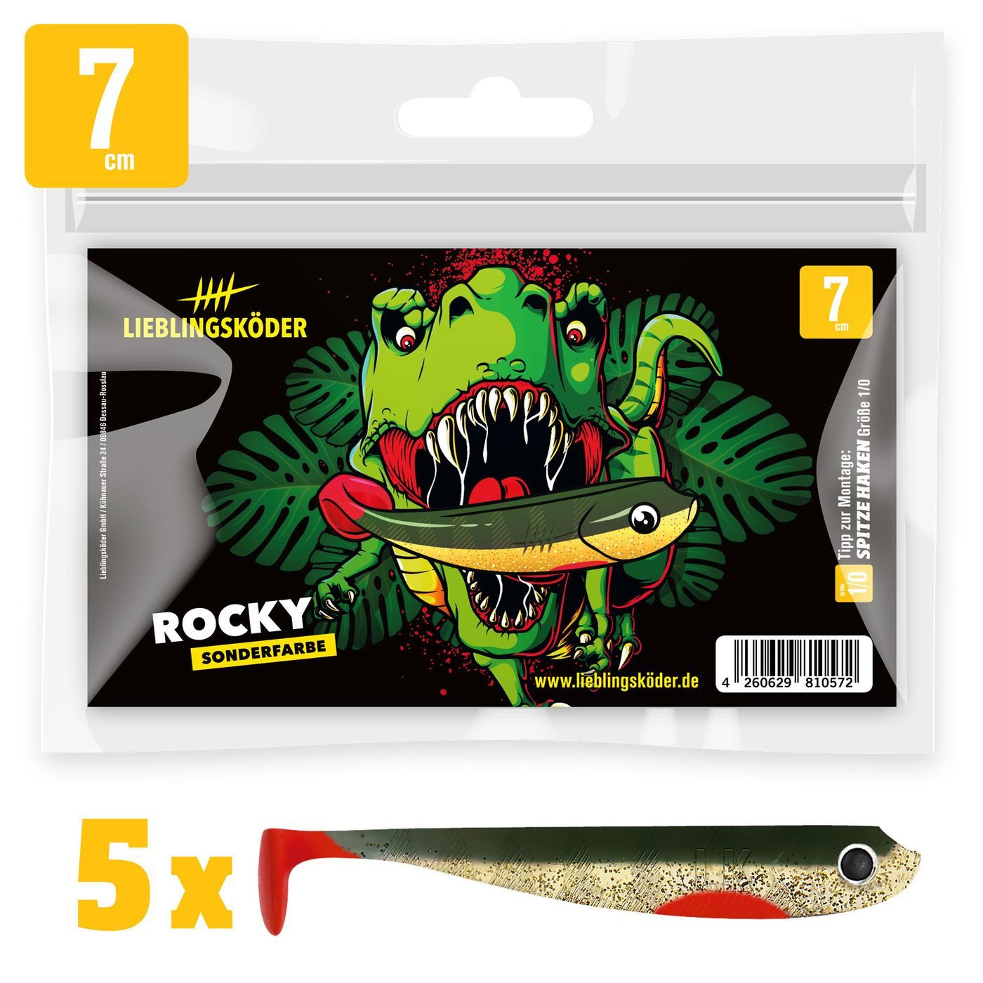 Kunstköder Lieblingsköder Gummifische 7cm - 5 Angelköder