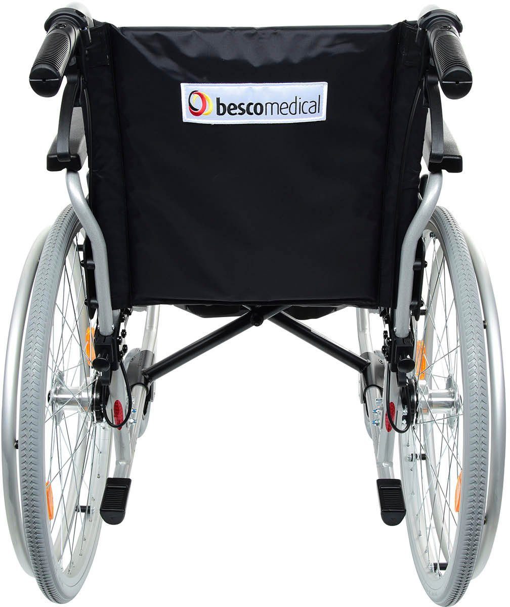 bescomedical Transportrollstuhl Primus ML 2.0, Sitzbreite 43 cm mit Trommelbremse und Standardarmlehne