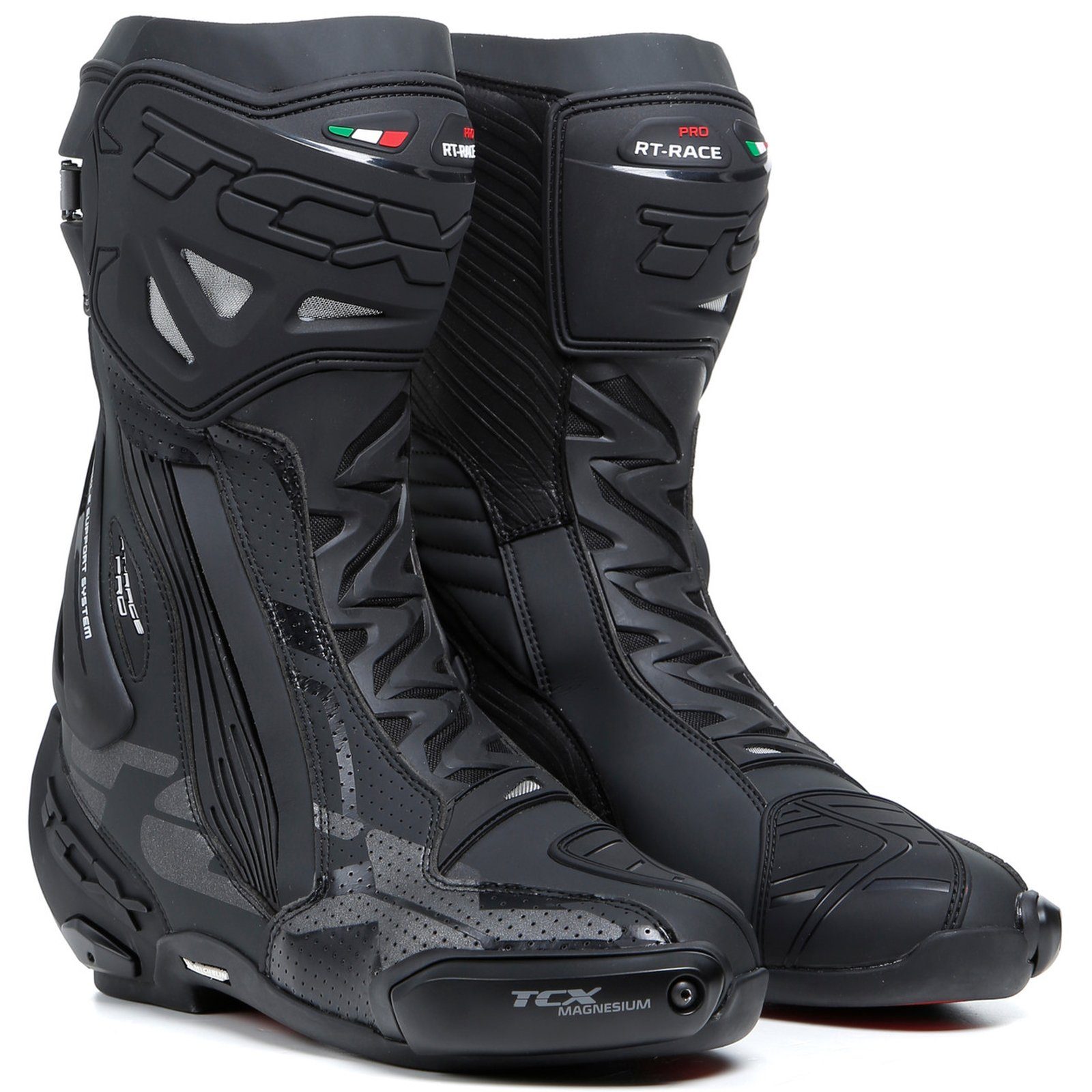 TCX TCX RT-Race Pro Air Motorradstiefel Herren schwarz 47 Motorradstiefel (Packung, Antistatische und Öl- und Benzinfeste Sohle)