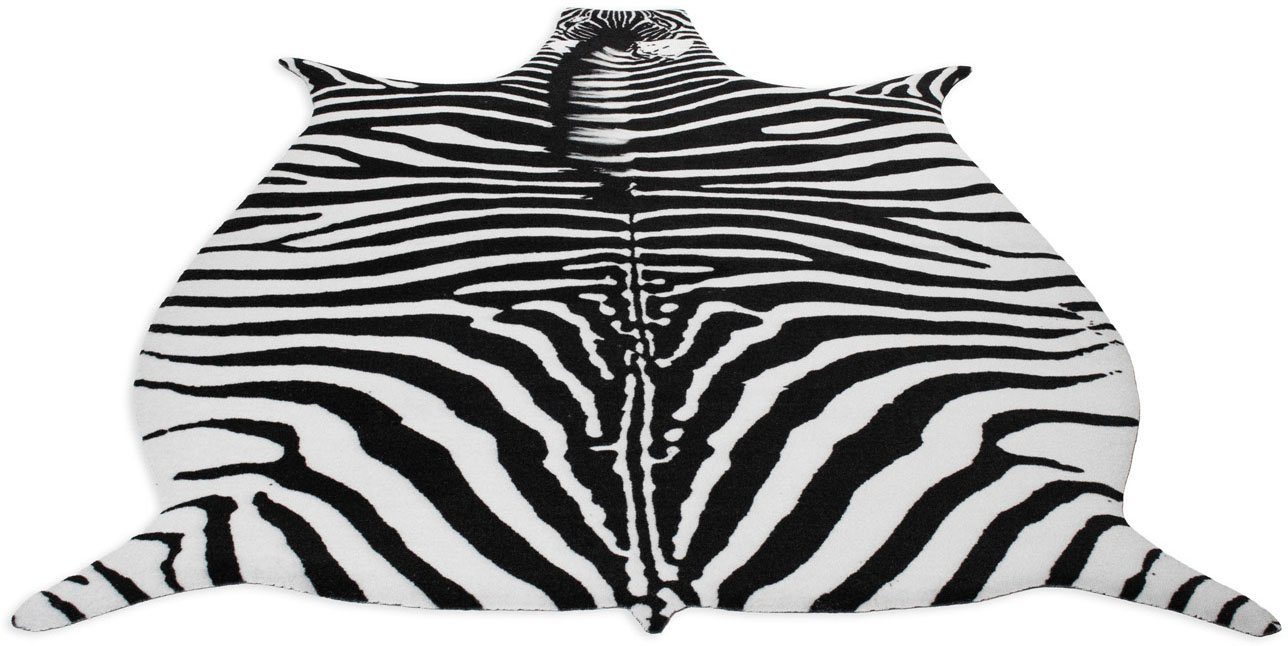 Fellteppich »Zebra Look«, Living Line, fellförmig, Höhe 7 mm, Kunstfell, bedruckt, waschbar, ideal im Wohnzimmer & Schlafzimmer-Otto