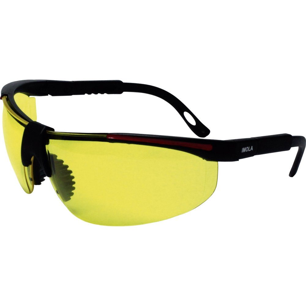 Schwarz, Rot Arbeitsschutzbrille DIN Racket Schutzbrille inkl. UV-Schutz 2012008 Protection protectionworld