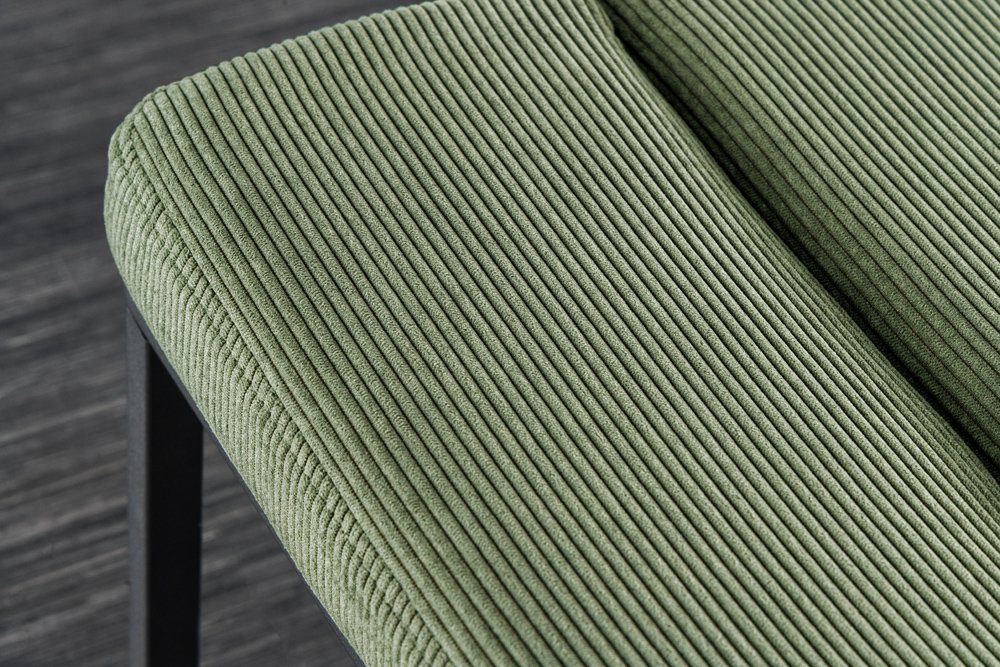 · grün PETIT Polster · · Küche Schlafzimmer Metall · BEAUTÉ schwarz · Cord · riess-ambiente Sitzbank / Flur Wohnzimmer (Einzelartikel, 80cm 1-St),