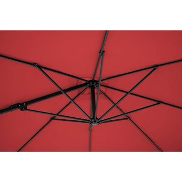 Uniprodo Ampelschirm Ampelschirm Gartenschirm Pendelschirm Sonnenschirm bordeaux 250 cm