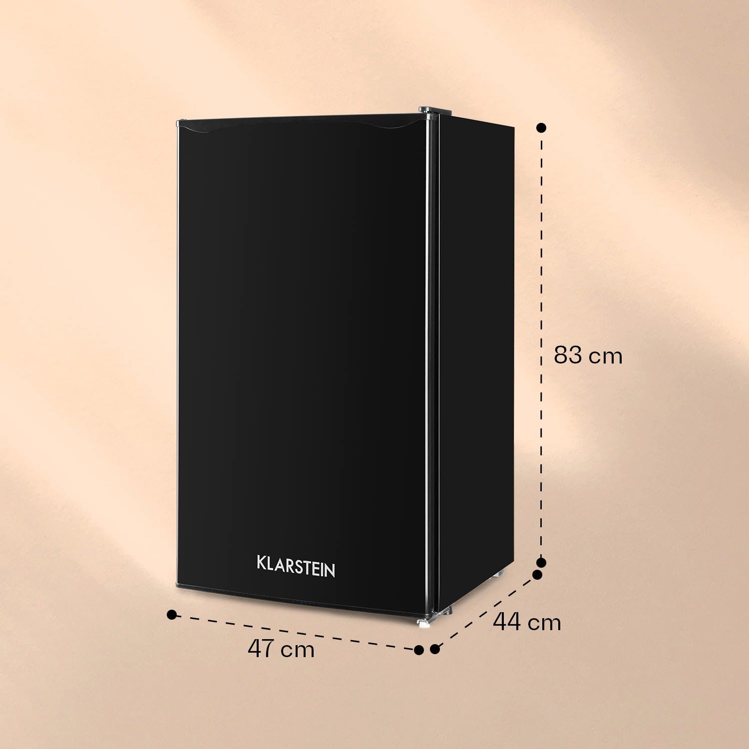 Klarstein Getränkekühlschrank CO2-AlleinversorgerB 10030523A, 83 Schwarz cm 47 cm breit hoch