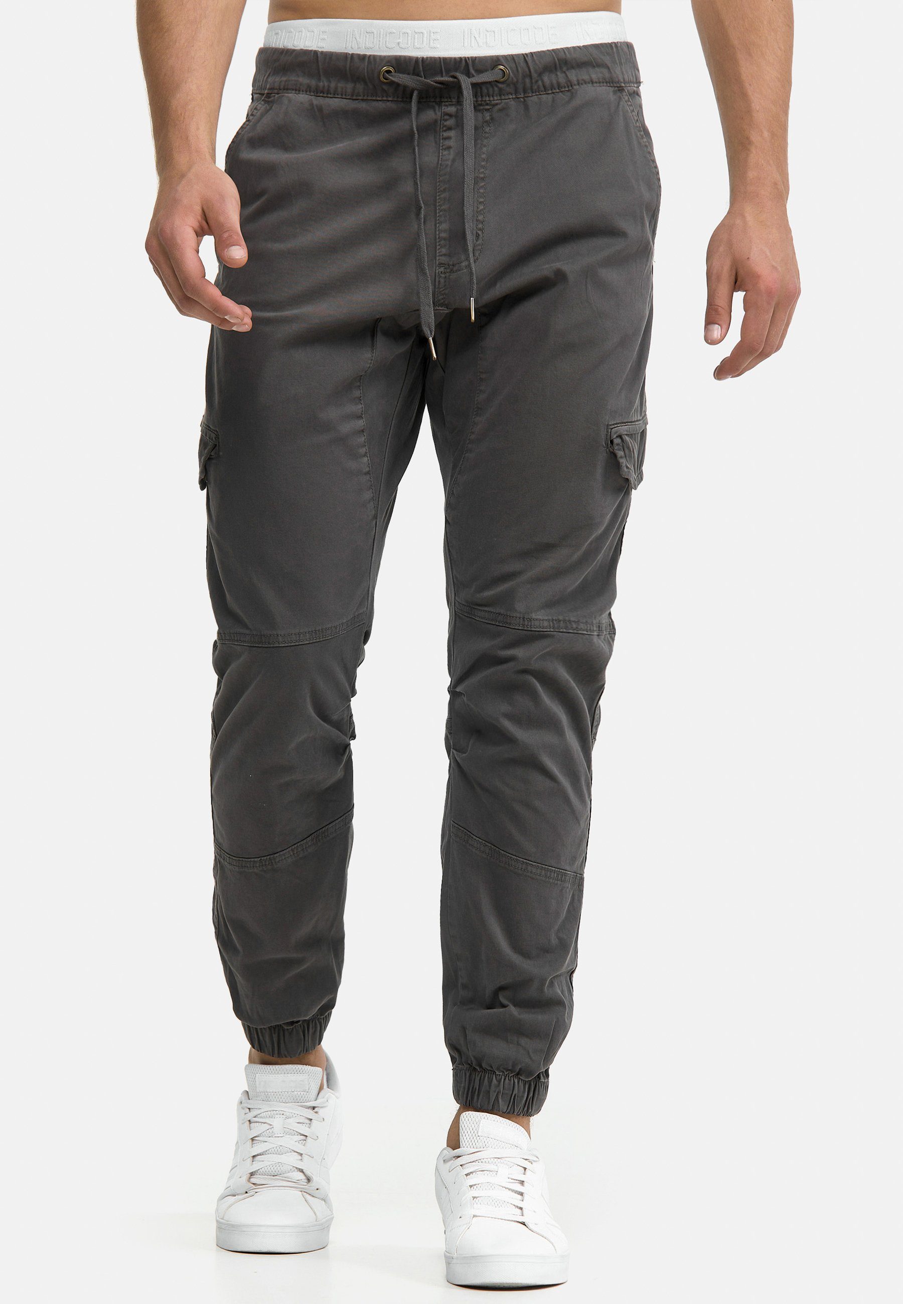 Indicode Cargohose Herren Levy Cargo Hose Herrenhose mit elastischem Bund u günstig online kaufen